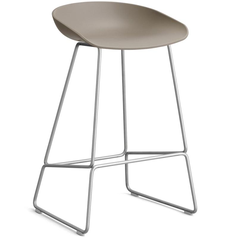 AAS 38 2.0 Bar Stool 65 cm, Stainless Steel / Khaki