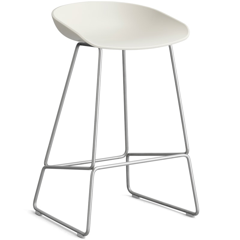 AAS 38 2.0 Bar Stool 65 cm, Stainless Steel / Melange Cream