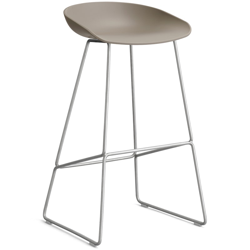 AAS 38 2.0 Bar Stool 75 cm, Stainless Steel / Khaki