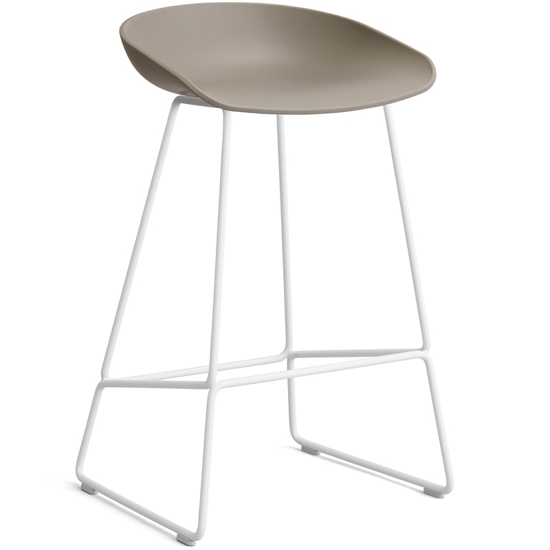 AAS 38 2.0 Bar Stool 65 cm, Stainless Steel White / Khaki