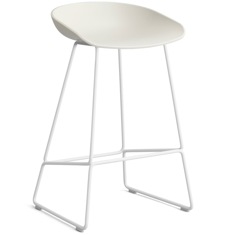 AAS 38 2.0 Bar Stool 65 cm, Stainless Steel White / Melange Cream