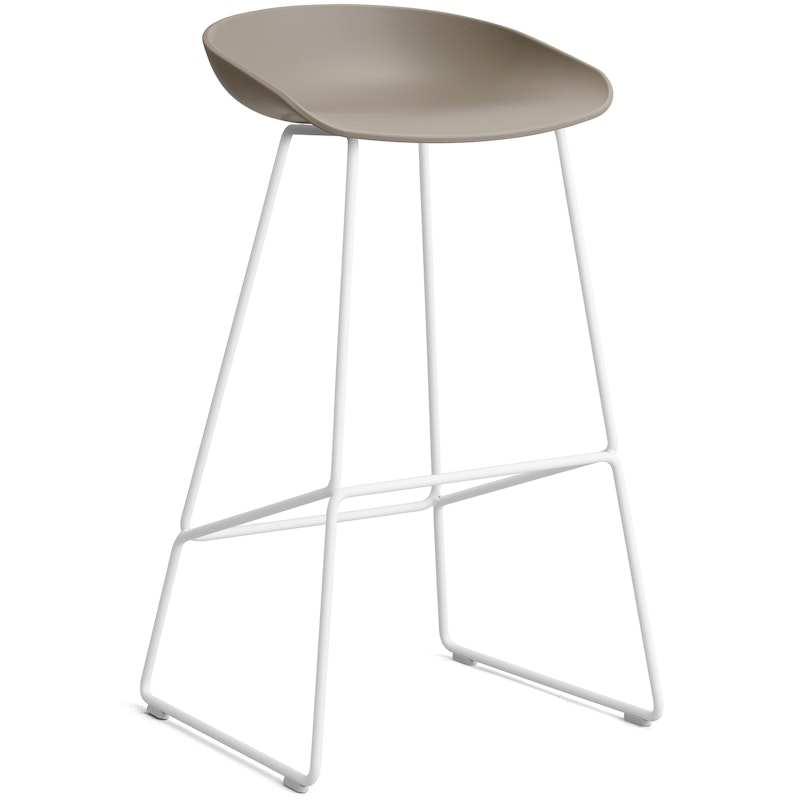 AAS 38 2.0 Bar Stool 75 cm, Stainless Steel White / Khaki