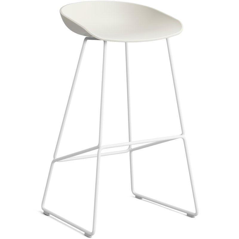 AAS 38 2.0 Bar Stool 75 cm, Stainless Steel White / Melange Cream