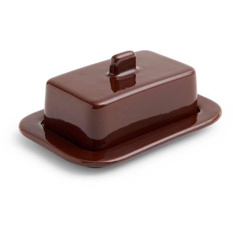 Barro Butter Dish, Burgundy