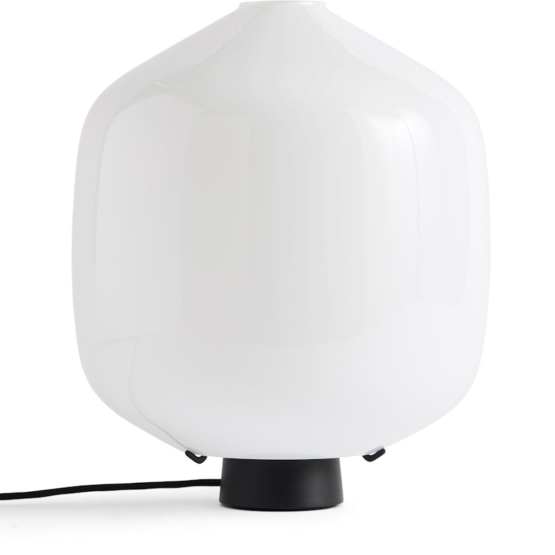 Buoy Glass Table Lamp White / Soft Black 30 cm