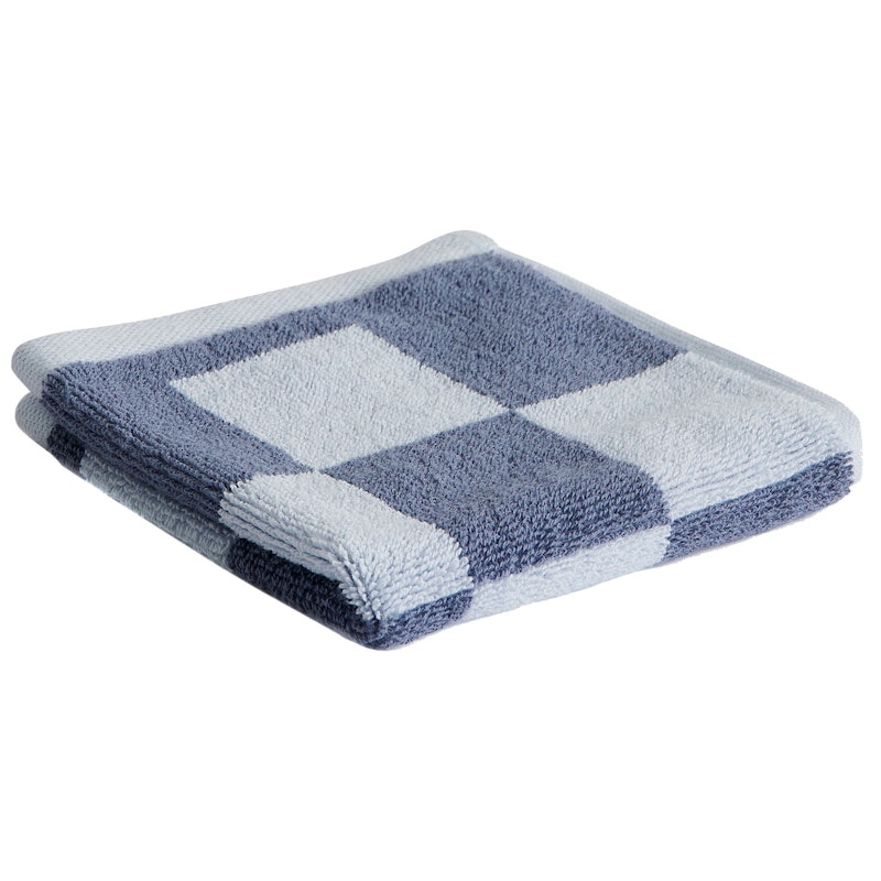 Check Face Towel 30x30 cm, Steel Blue