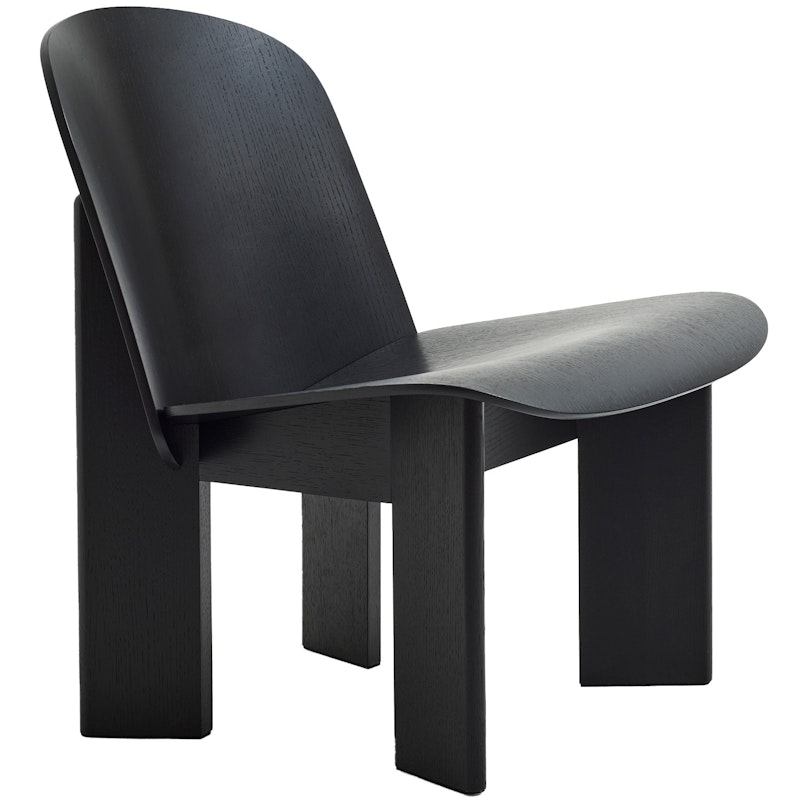 Chisel Lounge Chair, Black Oak