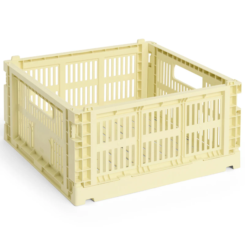 Colour Crate Medium Square Storage, Light Yellow