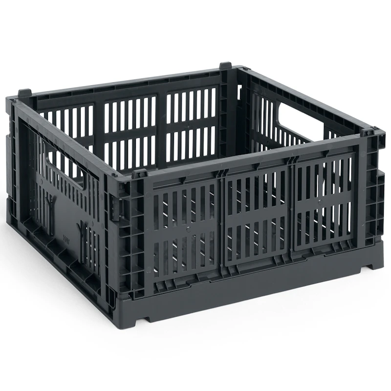 Colour Crate Medium Square Storage, Charcoal