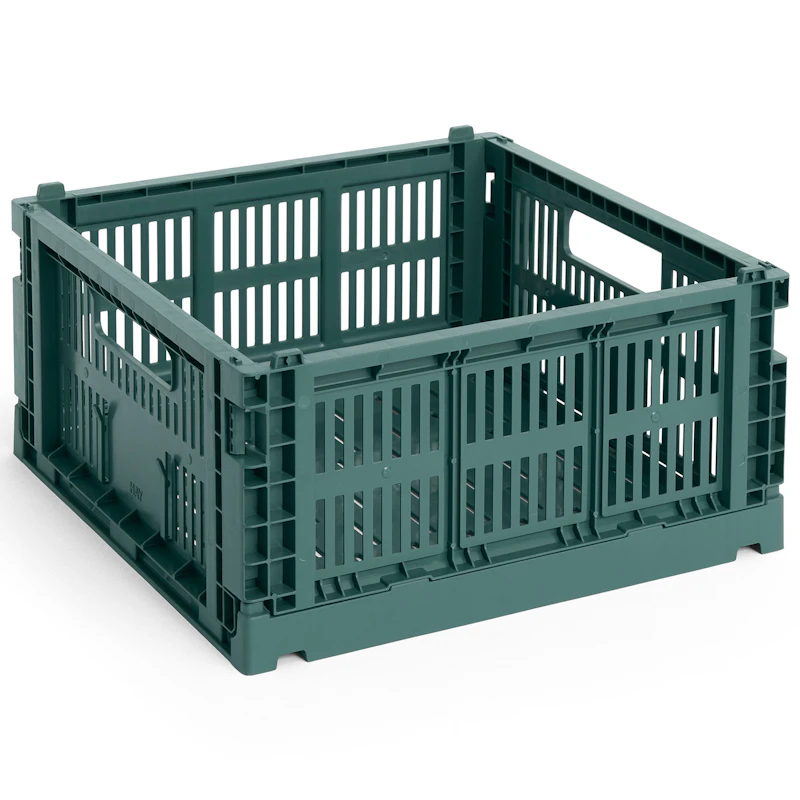 Colour Crate Medium Square Storage, Dark Green