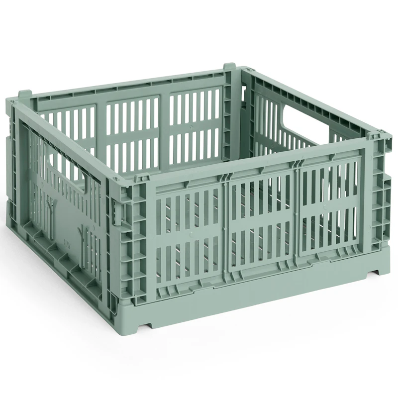 Colour Crate Medium Square Storage, Sage Green