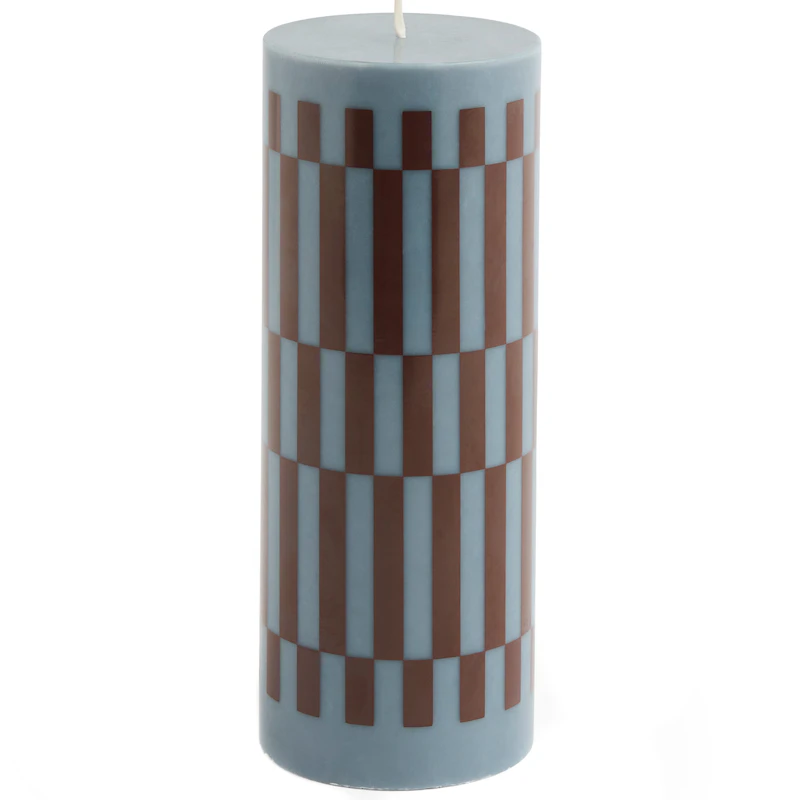 Column Pillar Candle M, Anthracite / Bordeaux