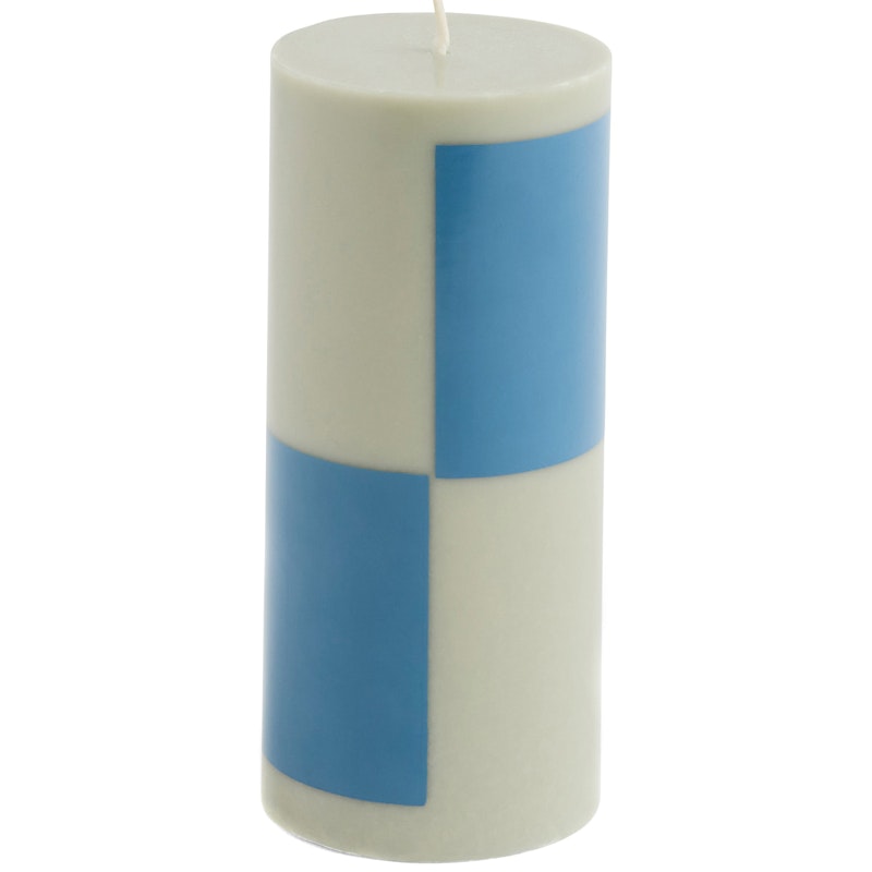 Column Pillar Candle S, Grey / Blue