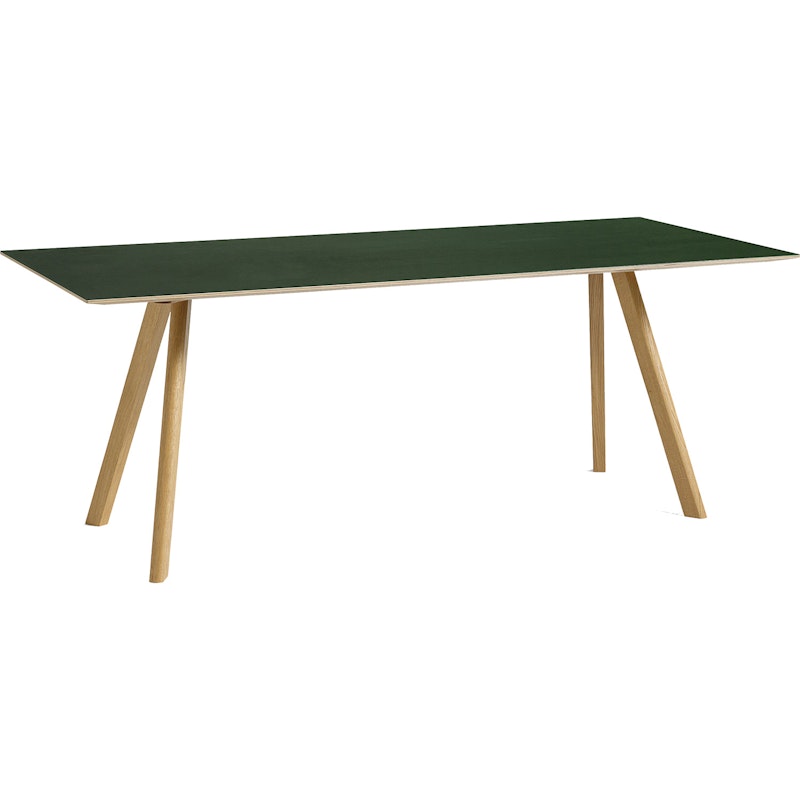 CPH 30 2.0 Table 90x200 cm, Water-based Lacquered Oak / Green