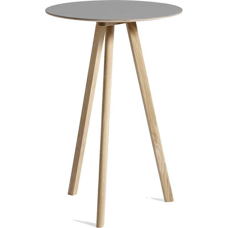 CPH 20 2.0 Bar Table Ø70x105 cm, Water-based Lacquered Oak / Grey