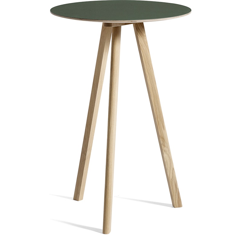 CPH 20 2.0 Bar Table Ø70x105 cm, Water-based Lacquered Oak / Green