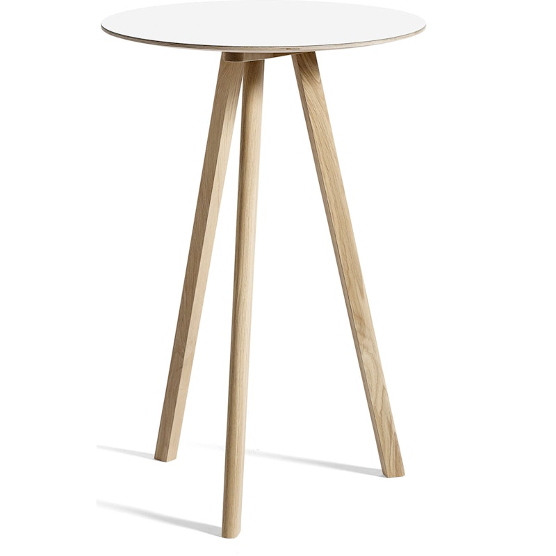 CPH 20 2.0 Bar Table Ø70x105 cm, Water-based Lacquered Oak / White