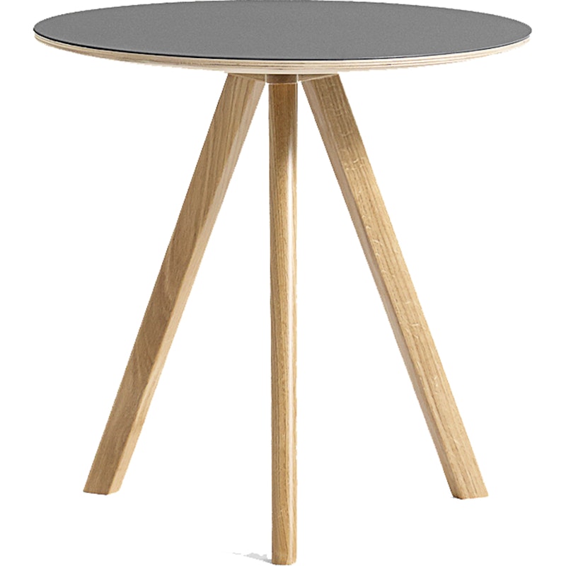 CPH 20 2.0 Side Table Ø50x49 cm, Water-based Lacquered Oak / Grey