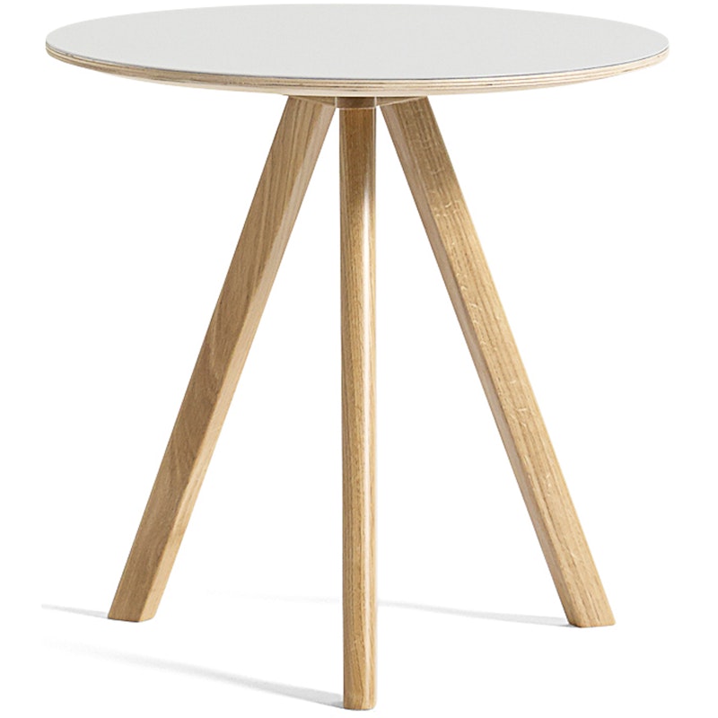 CPH 20 2.0 Side Table Ø50x49 cm, Water-based Lacquered Oak / Off-white