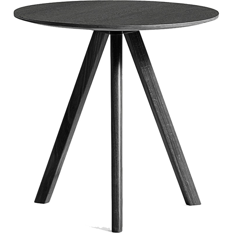 CPH 20 2.0 Side Table Ø50x49 cm, Water-based Lacquered Oak / Black