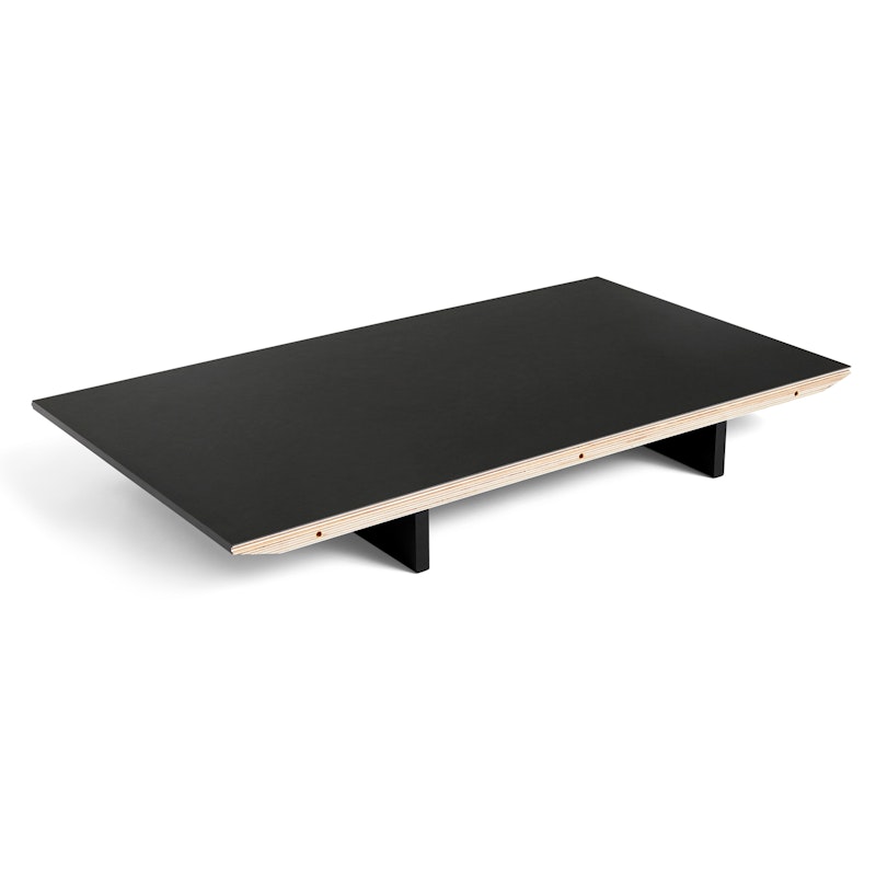 CPH 30 Extendable Leaf 50x80 cm, Black Linoleum/Black Water-based Lacquered Oak