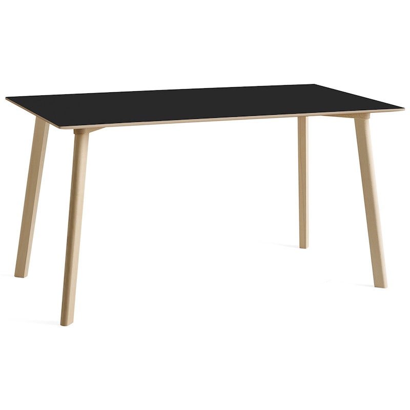 CPH Deux 210 2.0 Table 75x140 cm, Black / Untreated Beech