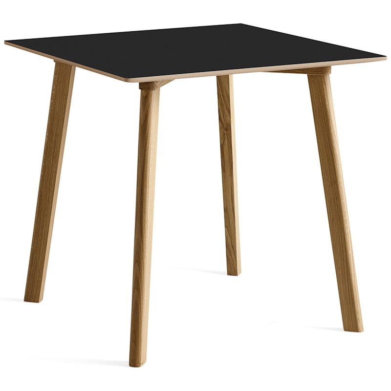 CPH Deux 210 2.0 Table 75x75 cm, Black / Water-based Lacquered Oak