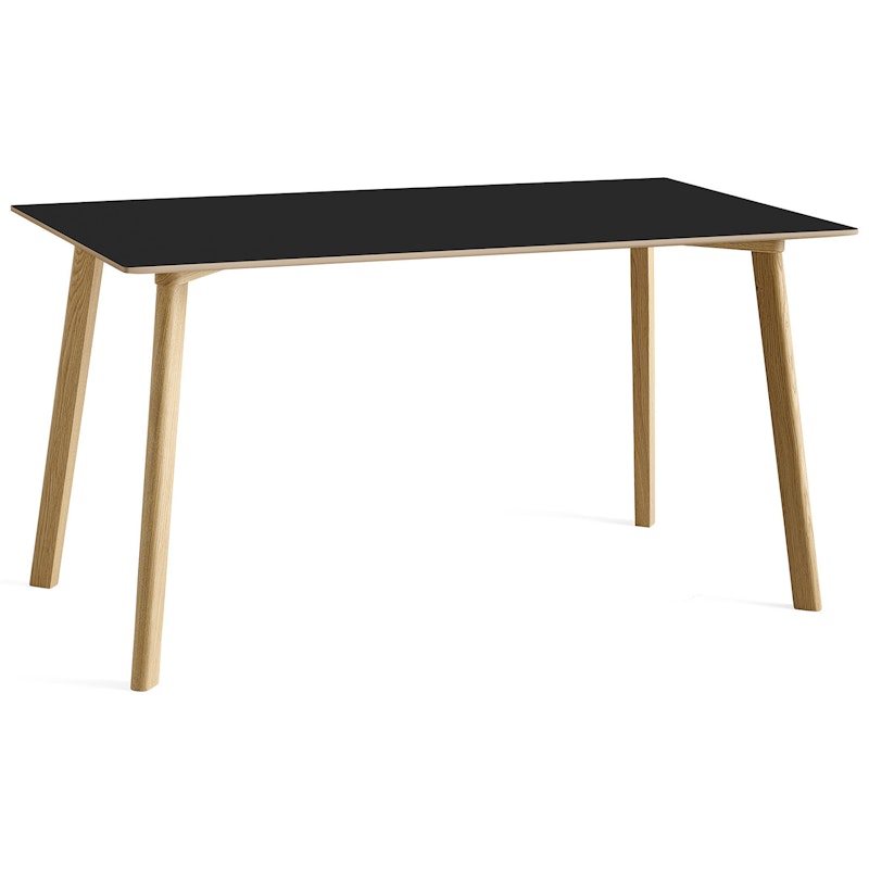 CPH Deux 210 2.0 Table 75x140 cm, Black / Water-based Lacquered Oak