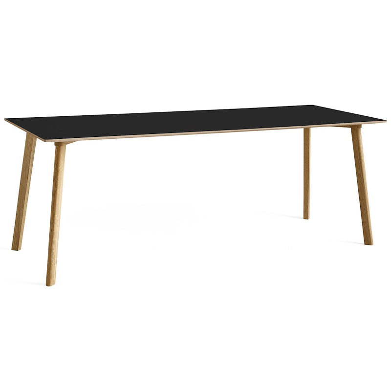 CPH Deux 210 2.0 Table 75x200 cm, Black / Water-based Lacquered Oak