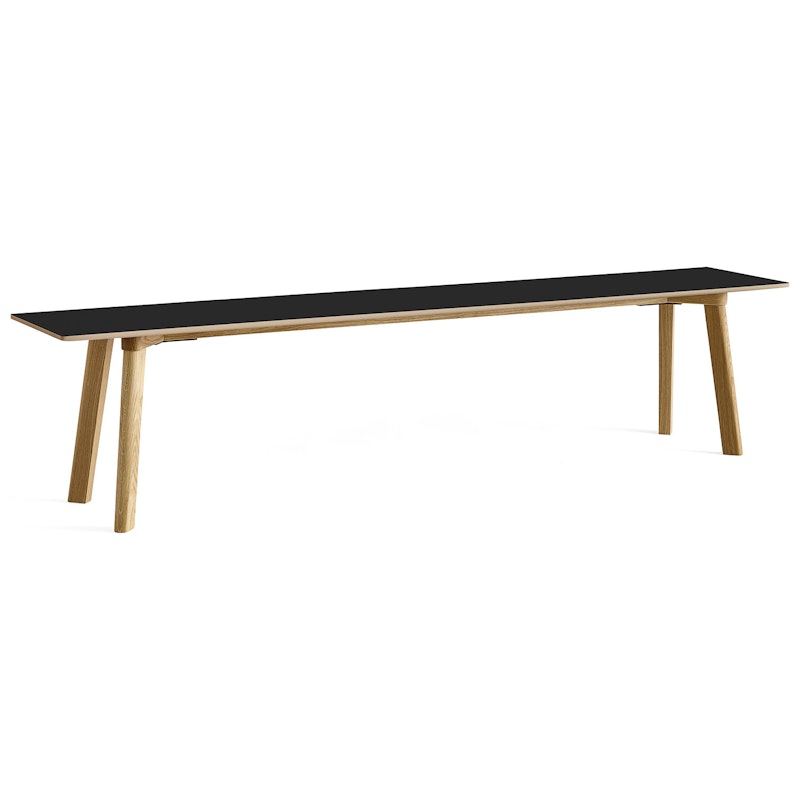 CPH Deux 215 2.0 Bench 200 cm, Black / Water-based Lacquered Oak