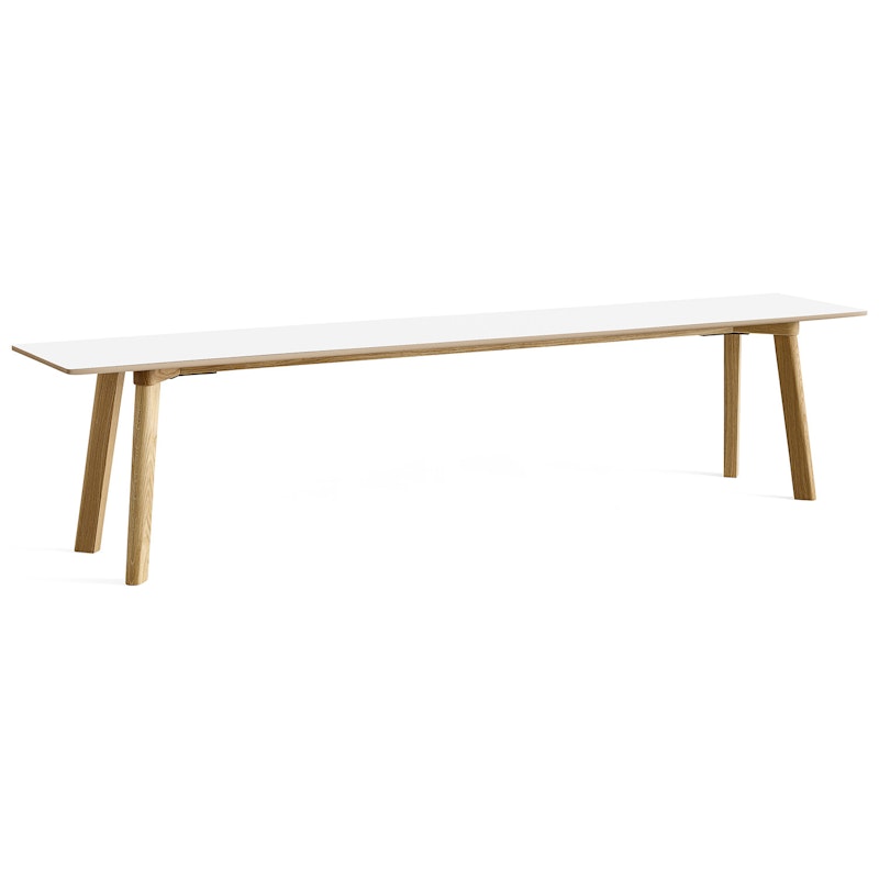 CPH Deux 215 2.0 Bench 200 cm, Pearl White / Water-based Lacquered Oak