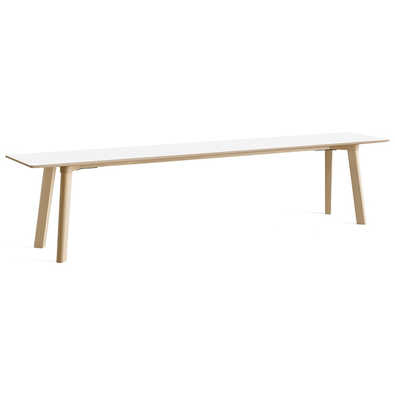 CPH Deux 215 2.0 Bench 200 cm, Pearl White / Untreated Beech