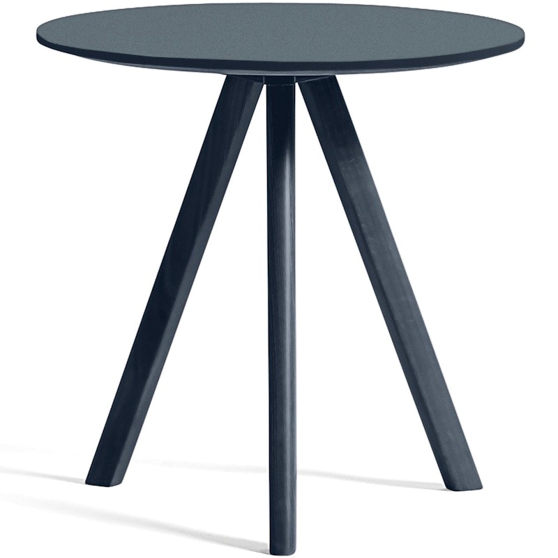 CPH 20 2.0 Side Table Ø50x49 cm, Water-based Lacquered Oak / Deep Blue