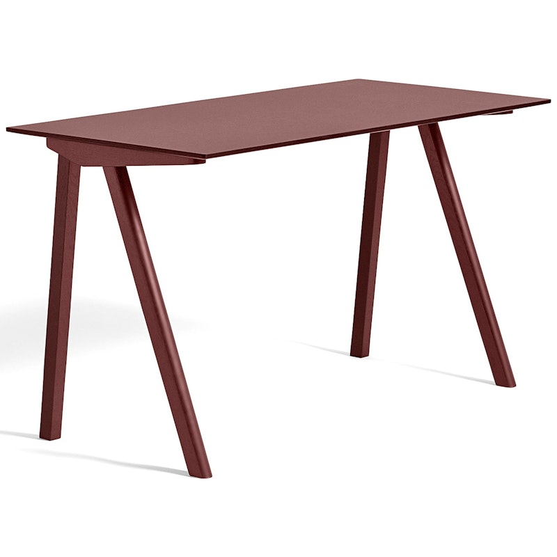 CPH 90 2.0 Desk, Water-based Lacquered Oak / Bordeaux