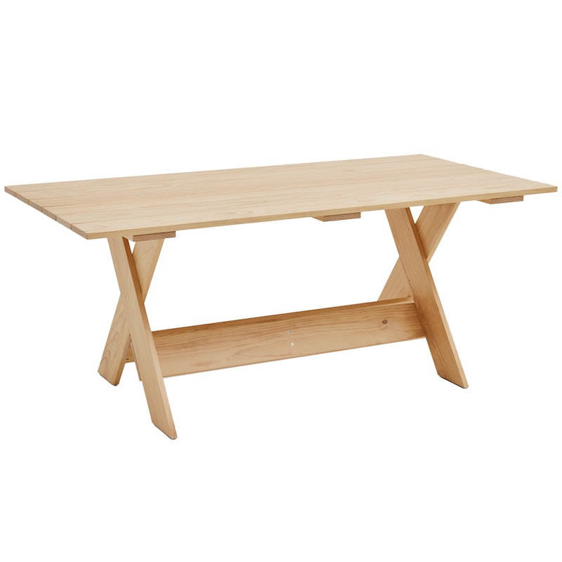 Crate Dining Table 90x180 cm, Clear Lacquered