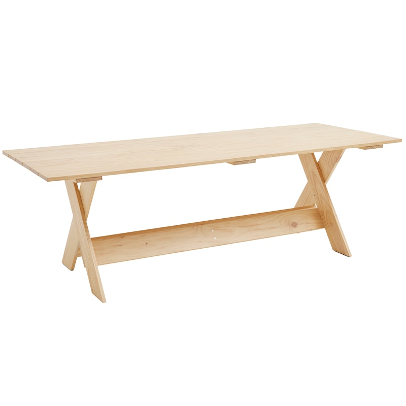 Crate Dining Table 90x230 cm, Clear Lacquered