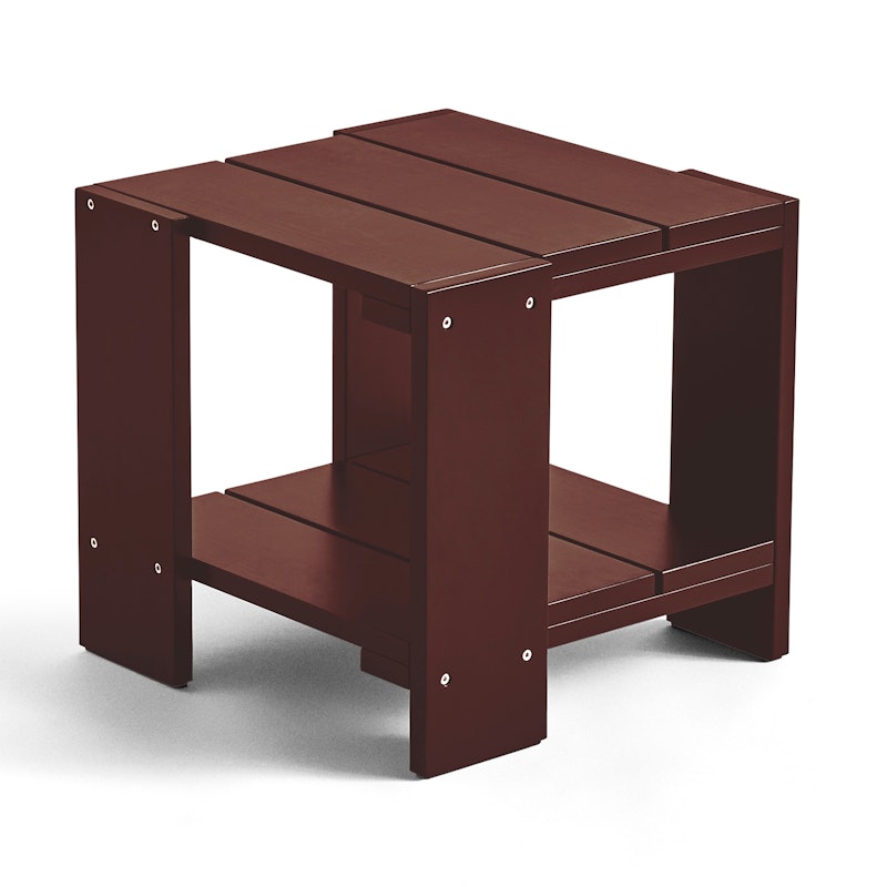 Crate Side Table, Iron Red