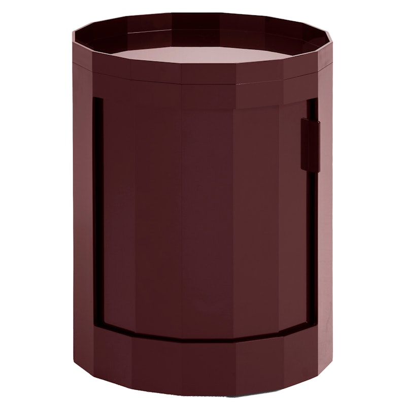 Facet Cabinet Low, Burgundy