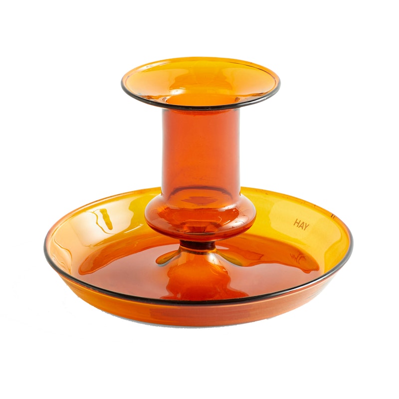 Flare Candle Holder, Amber