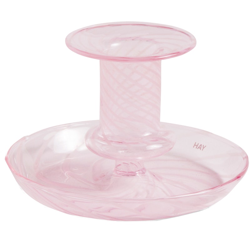 Flare Stripe Candlestick, Pink / White