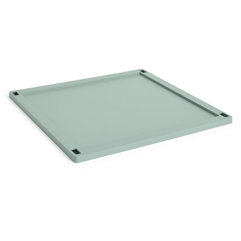 Colour Crate Plastic Large Square Lid, Sage Green