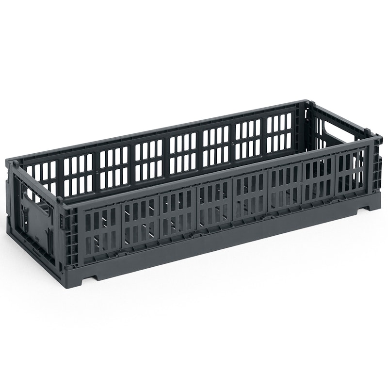 Colour Crate Mini Oblong Storage, Charcoal