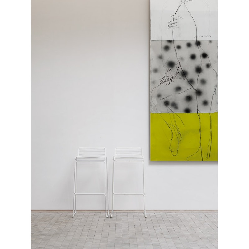 スツール HAY HEE BAR STOOL LOW Hee Bar Stool Low, White from HAY | RoyalDesign
