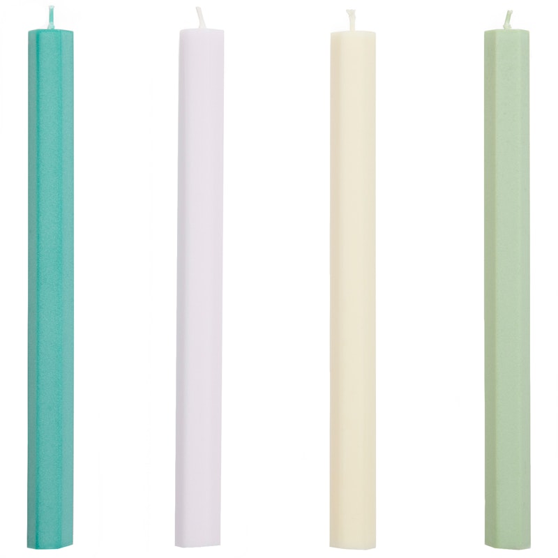 Hexagon Candles 4-pack, Pastel