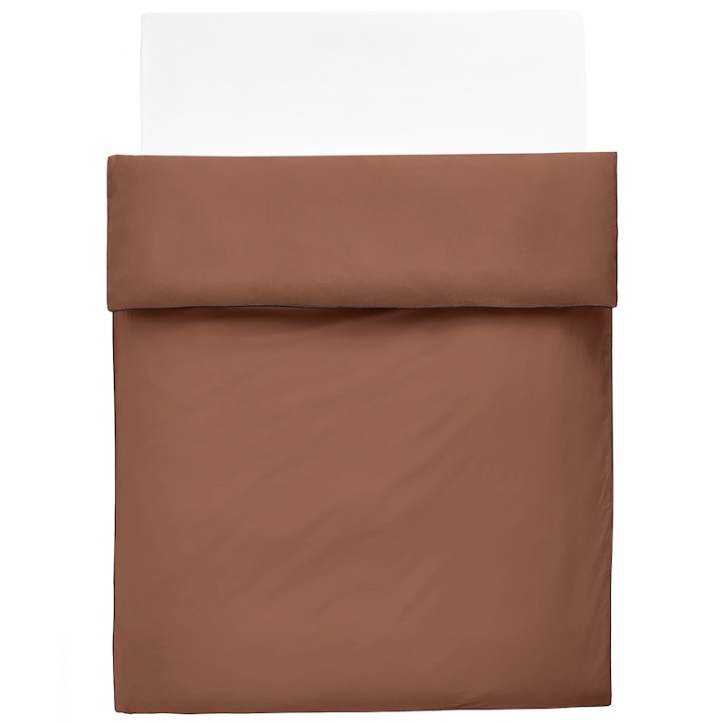 Outline Duvet Cover Double 200x200 cm, Milk Chocolate