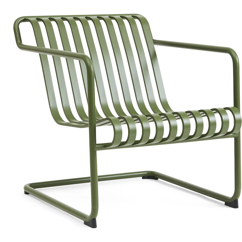 Palissade Cantilever Lounge Chair Low, Olive powder coated steel