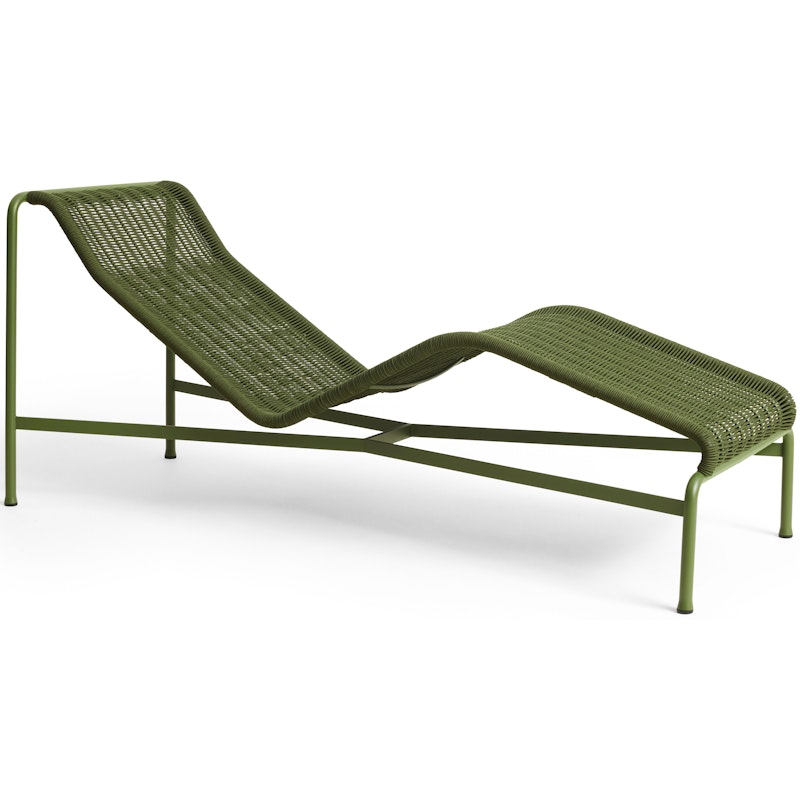 Palissade Cord Chaise Longue, Olive