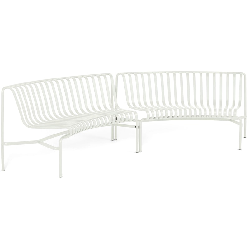 Palissade Park Bench With Backrest Starter Set in/in, Cream White