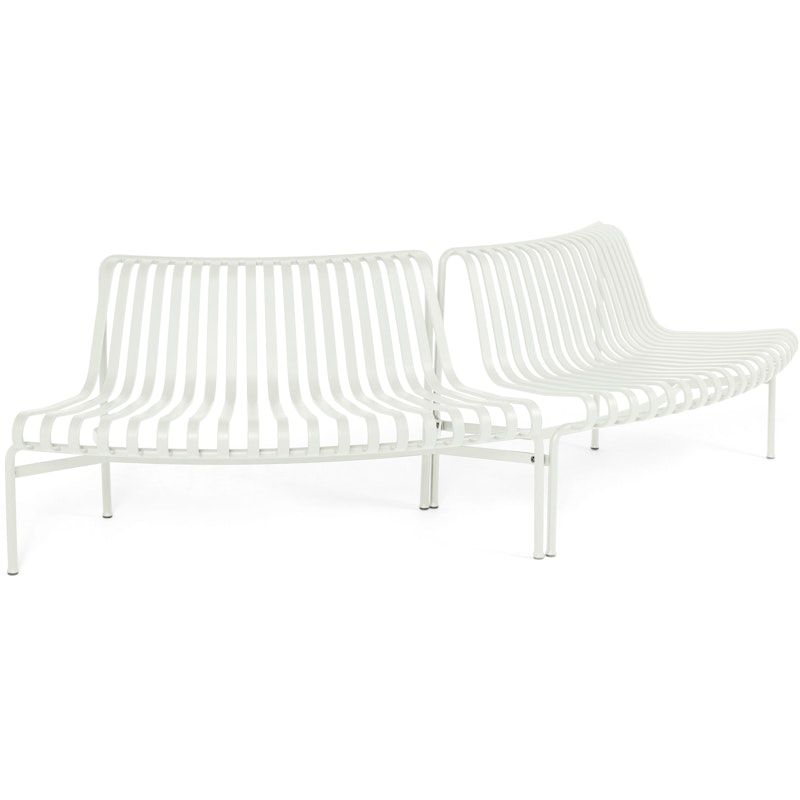 Palissade Park Bench With Backrest Starter Set out/out, Cream White