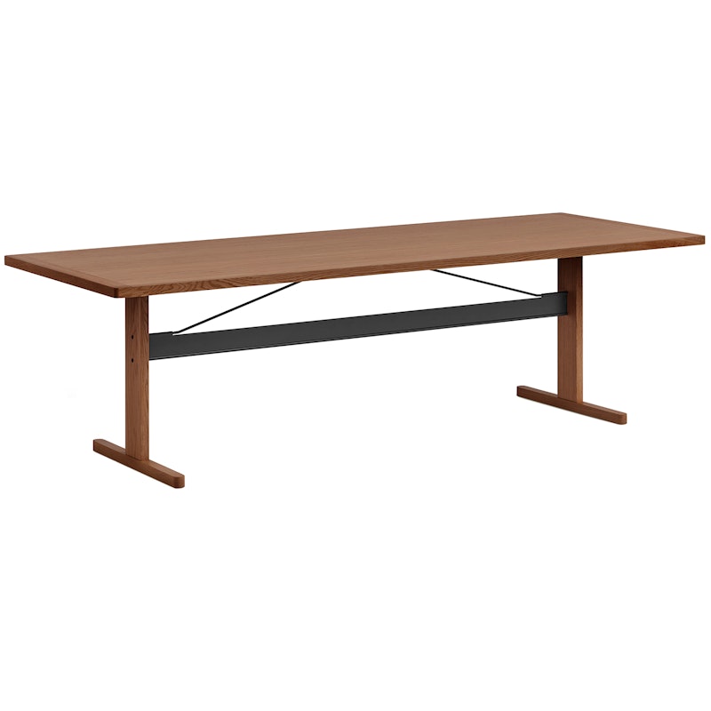 Passerelle Table 95x260 cm, Lacquered Walnut / Black